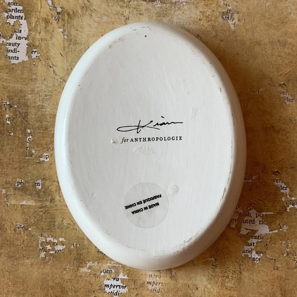 Anthropologie Kiana Mosley Monogram Trinket Dish